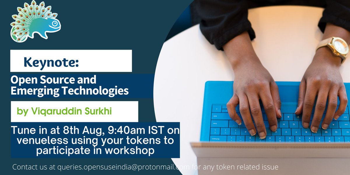 Todays 1st  Keynote is from Mr. Viqaruddin Surki. Join us for the last day of #osas21 for more such awesome keynotes and talks.
<a href="/openSUSE/">openSUSE Linux</a>ID @openSUSE #FOSS #OpenSource #opensuseasiasummit #linuxcommunity #manavrachna #osas21 #Linux #community