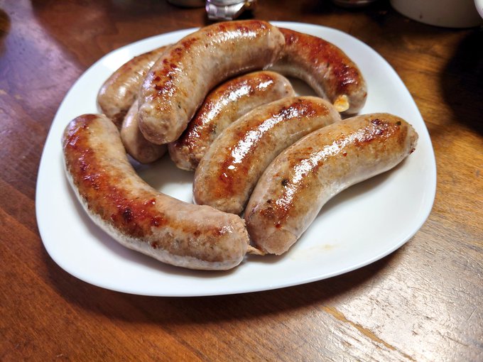 自家製ソーセージ焼きました✨✨✨ 