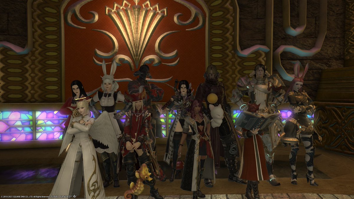 AnakritisPrime's tweet photo. Look at everyone :D @RylaRosemore @KaldeaSyb @yazvelinia @holydiver60 @raven_aly @SaralotteB @LawMG3 

#Finalfantasy #FFXIV #GoldSaucer https://t.co/2RMIns2g3d