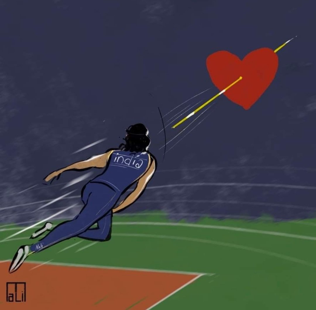 July4Misty's tweet photo. Jabbed Millions of Heart 😍

Congratulations  @Neeraj_chopra1

#India
#IndiaAtTokyo2021
#NeerajChopra https://t.co/RxkjlEUlQI