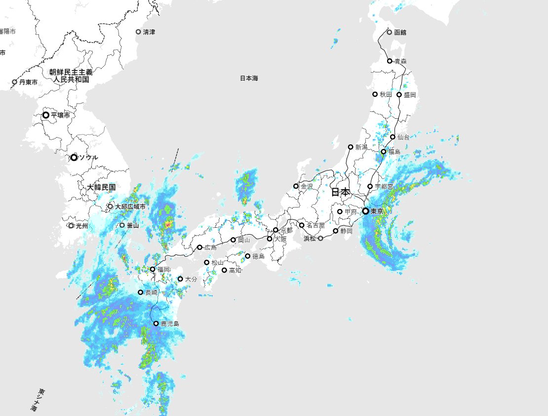 Ptcc Ts Mirinae Is Passing Se Of Chiba Miyakejima Recorded Max Gust Speed Up To 107 Km H Mirinae S Curved Bands Are Affecting Kanto Region Rains In Tokyo Will Cease Tonight