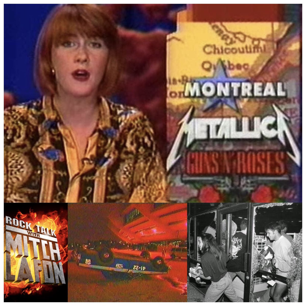 mitchlafon's tweet photo. #OnThisDay - August 8th 1992. The mighty Metallica &amp; Guns N' Roses play the Olympic Stadium in Montreal. James Hetfield is severely burned and GNR cut their set short which leads to a riot…  I was there! #NotGoodTimes #rock #riot #run #Metallica #GunsNRoses #Ohmygod https://t.co/5oKivK0W8G