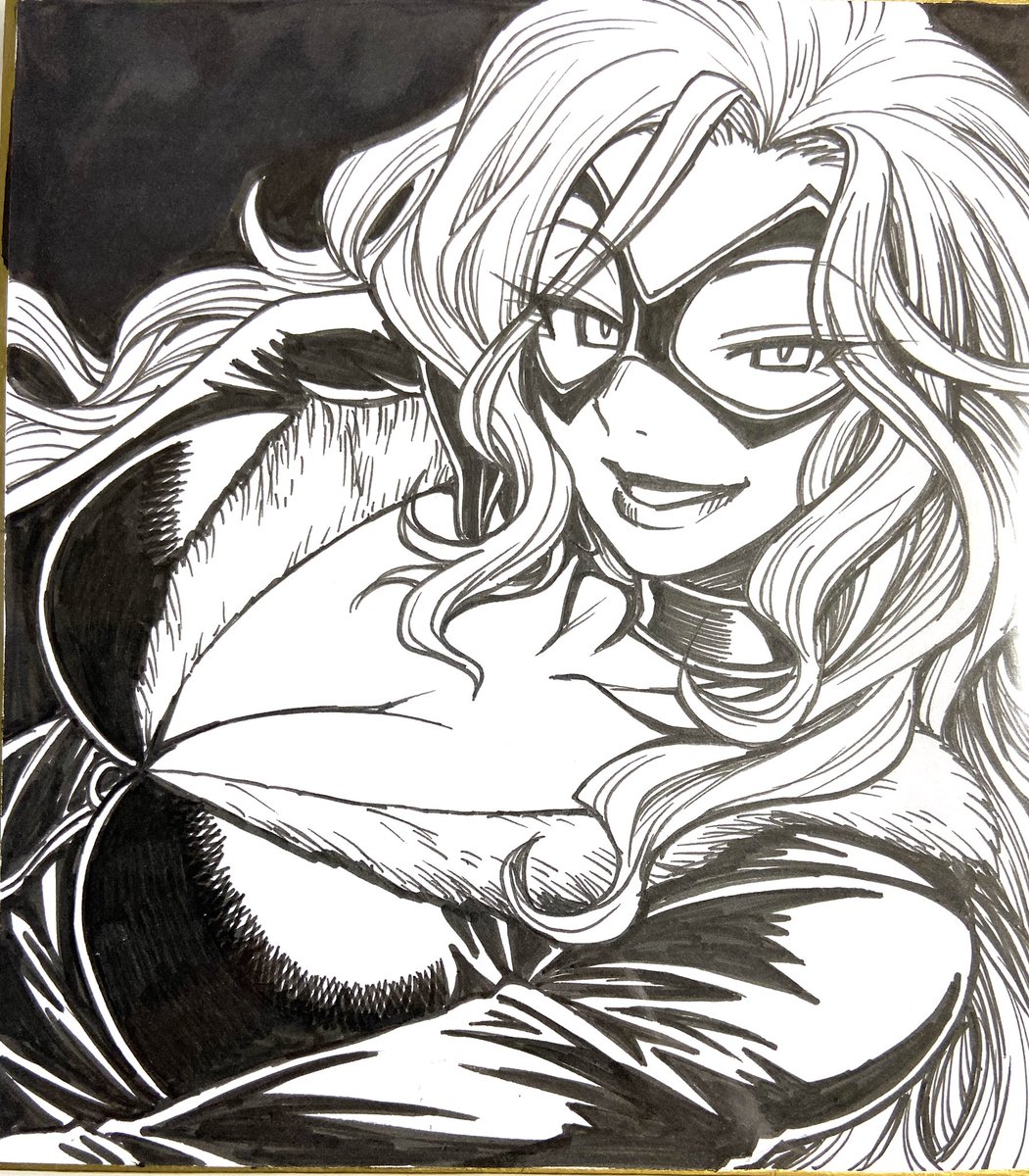 暇見つけてブラックキャットまた描こ 