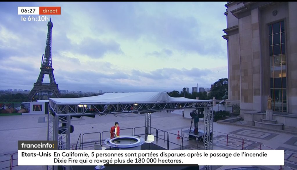 evedx's tweet photo. 🟡Passage de relais entre #Tokyo2020 et #Paris2024 

Édition spéciale du «6h:10h» sur #franceinfo canal 27 présentée par @mcdemazure en direct du Trocadéro et @NfantehM pour les JT
Invités et reportages 

@MartinBaumer et @FloreMarechal depuis Tokyo

#JeuxOlympiques  

@sguillin https://t.co/gYduPnvgnX