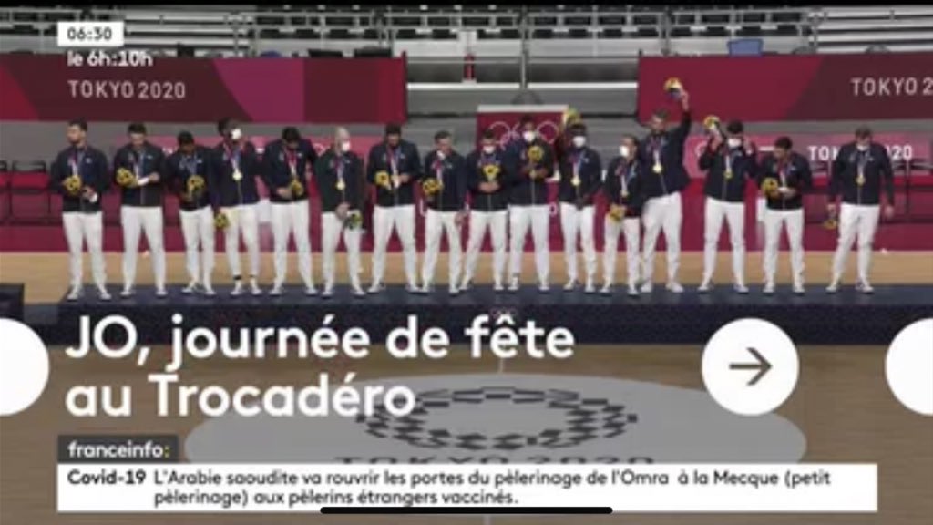 evedx's tweet photo. 🟡Passage de relais entre #Tokyo2020 et #Paris2024 

Édition spéciale du «6h:10h» sur #franceinfo canal 27 présentée par @mcdemazure en direct du Trocadéro et @NfantehM pour les JT
Invités et reportages 

@MartinBaumer et @FloreMarechal depuis Tokyo

#JeuxOlympiques  

@sguillin https://t.co/gYduPnvgnX