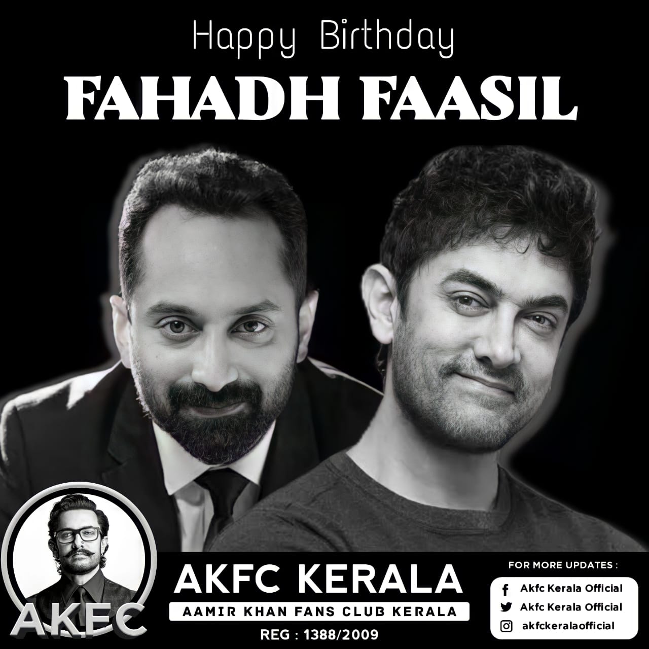 Happy Birthday Fahadh Faasil
From Aamir khan fans kerala  
