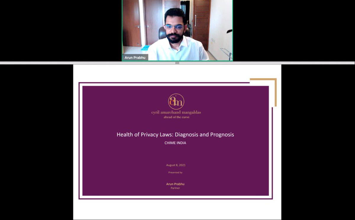 Session 3 of CHIME India - DSCI course on Data Security &amp; Privacy Strategy Certification Program starts 
<a href="/CIOCHIME/">CHIME</a> <a href="/CHIMECEO/">Russell P. Branzell</a> <a href="/ns_arvind/">Arvind Sivaramakrishnan</a> <a href="/AshokkanVRS/">Ashokkan Somuveerappan</a> <a href="/KumarKV79/">Kumar KV</a> <a href="/KopparGirish/">Girish Koppar</a> <a href="/KaliDurgampudi/">Kali</a> <a href="/kfraidenburg/">Keith Fraidenburg, MBA</a> <a href="/ramavshree/">Rama Vedashree</a> <a href="/godvinayak/">Vinayak Godse</a> @CIOKlub1 <a href="/sukritghosh/">Sukrit Ghosh</a> <a href="/CIOCHIMEINDIA/">CIOCHIMEINDIA</a>