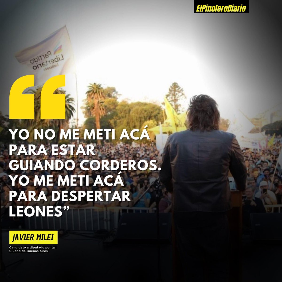 El Pinolero Diario on Twitter: "????????| El economista libertario y candidato  a diputado por la ciudad de Buenos aires Javier Milei arranco este sábado  su campaña electoral rodeado de miles de jóvenes.