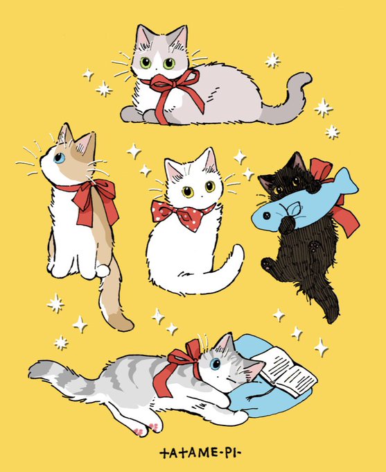 「蝶ネクタイ 白い猫」のTwitter画像/イラスト(新着)｜5ページ目