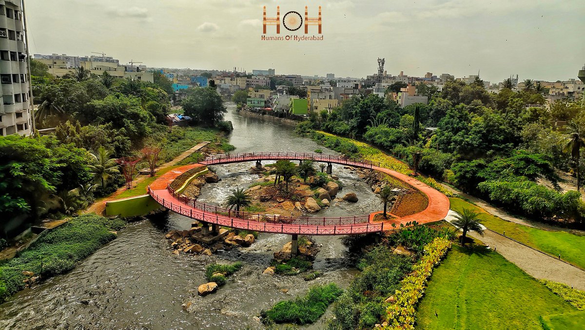After the Hyderabad Metropolitan Development Authority (HMDA) took up a  development project by constructing a rain garden underneath the Begumpet  flyover, the Nala now looks stunningly beautiful with a new lease of, image size:1200x676