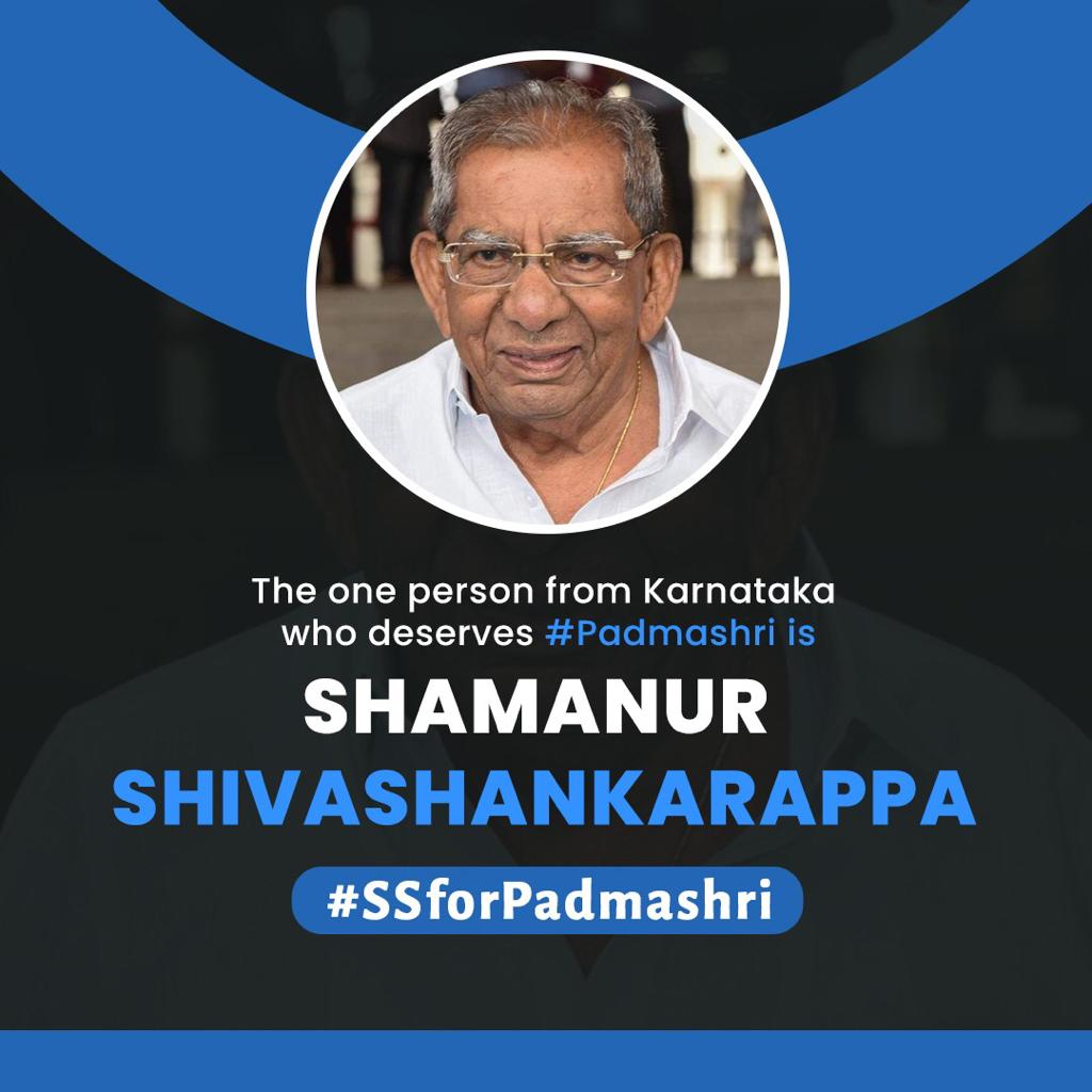 shamnsui's tweet photo. Davanagere is blessed to have a leader like Sri. @DvgShamanurS who has dedicated his life to public service.

The district owes a huge gratitude for his tireless service for decades

No one is better suited to get a Padmashri, @PMOIndia 

#SSforPadmashri https://t.co/WXCoFRgRC3