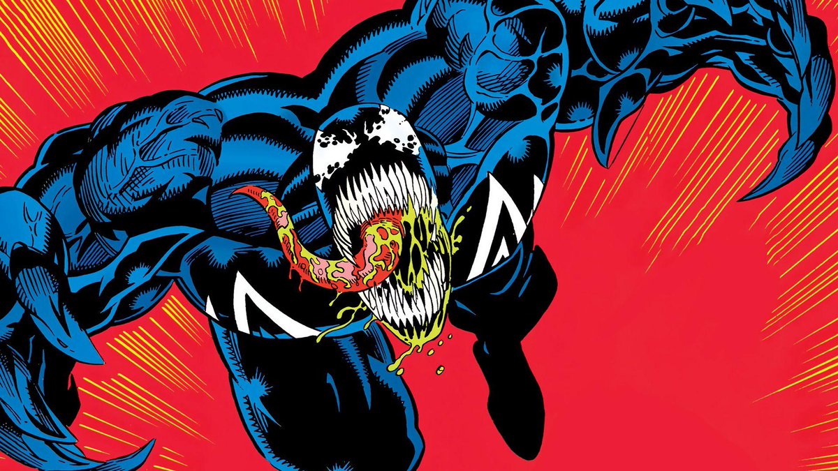 PoisonousBond's tweet photo. "No..." Venom responds in a clearly unamused tone. Without so much as another word, the black behemoth lunges forward and prepares to knock Black Cat to the ground. https://t.co/8YoDtj1qC9