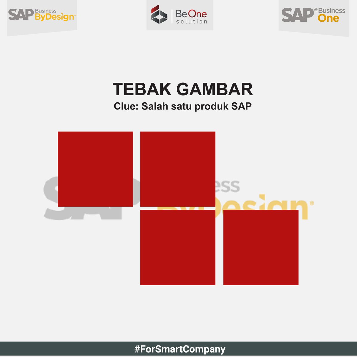 BeOneSolution's tweet image. Tembak gambar di atas yuk!

Clue lainnya: sangat cocok untuk Medium-Large Enterprise

#quiz #quizseru #kuisseru #tebaktebakan #jawabkuis #sapbusinessbydesign #sap