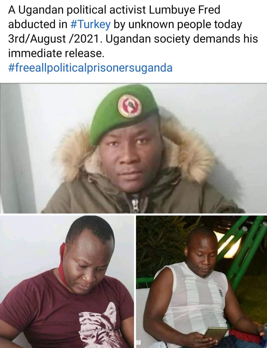 NamyaloJosephi2's tweet photo. @turyasinguramo7 @mcnormanganja @NandawulaVicto4 @SISAGA1 #freelumbuyefred his life matters Turkish government freelumbuye dead or alive https://t.co/Lelvq3Deqi