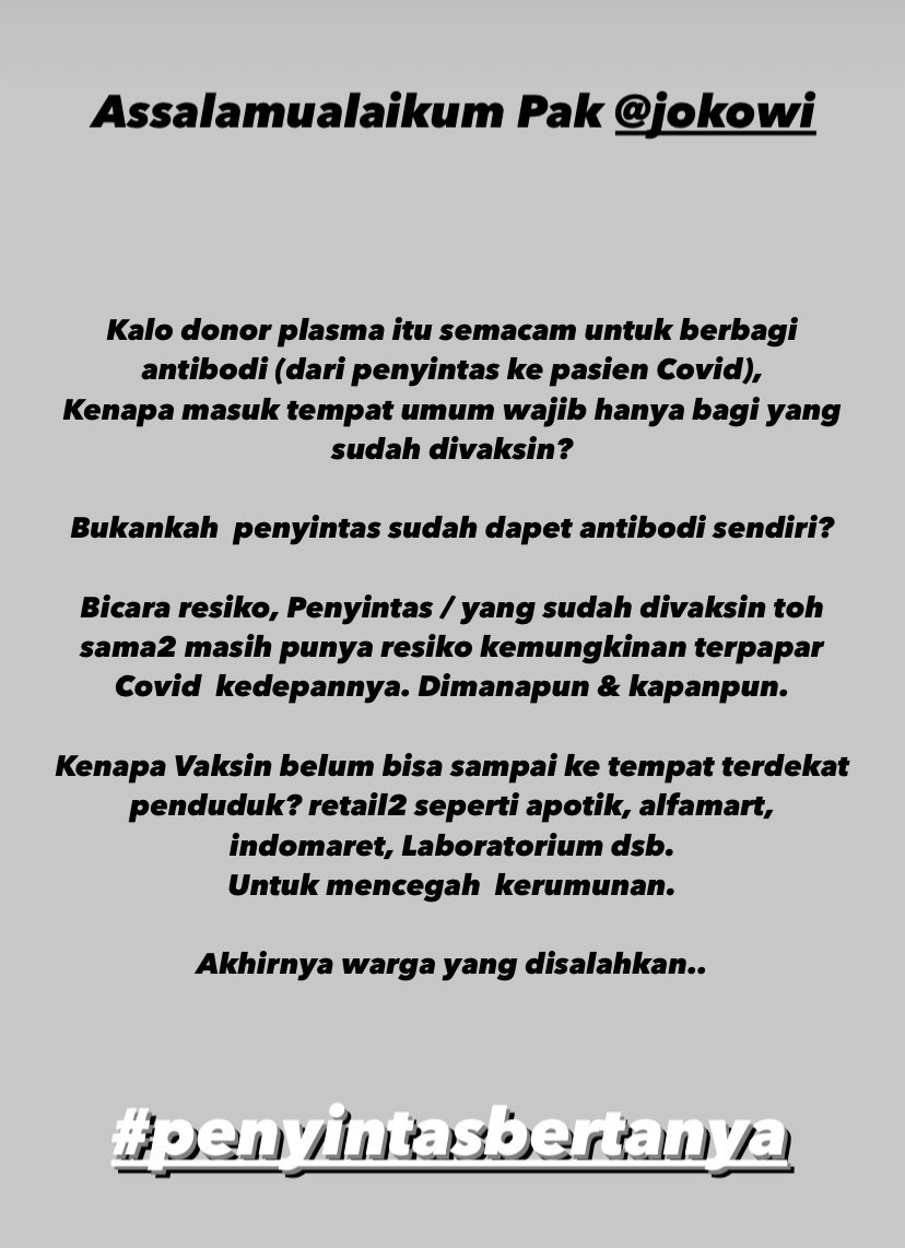 Dari lubuk hati saya yang paaaaaaaling dalam Pak <a href="/jokowi/">Joko Widodo</a> .. #mohonmaaf #jokowi #covid19 #penyintascovid19 #Vaksin #VaksinasiCovid19