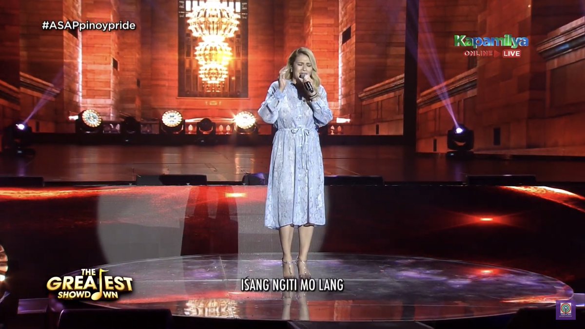 ASAPOfficial's tweet photo. Divine Diva, ZsaZsa Padilla performs “Di Na Natuto” on #ASAPpinoypride https://t.co/ZCNFcyQPIa