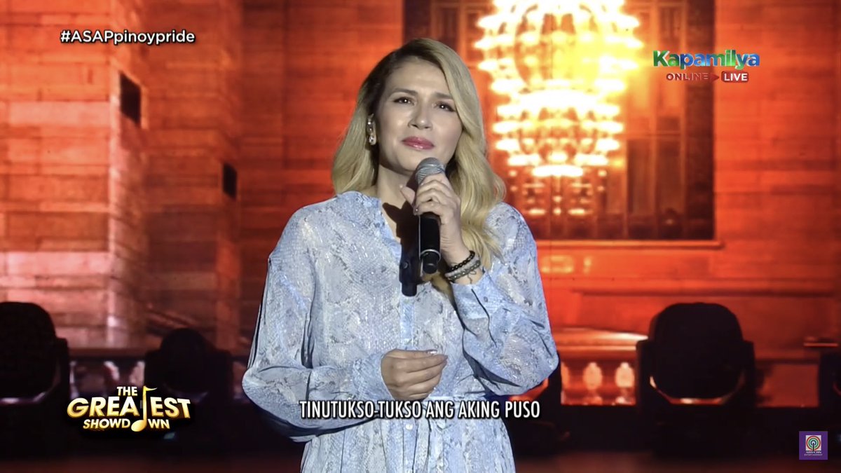 ASAPOfficial's tweet photo. Divine Diva, ZsaZsa Padilla performs “Di Na Natuto” on #ASAPpinoypride https://t.co/ZCNFcyQPIa