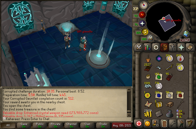 Kahaizzz's tweet photo. Younglleff 511 KC into the Enhanced crystal weapon seed 512 KC... But I still need 2 armour seeds LOL https://t.co/n9WYfzqZzk