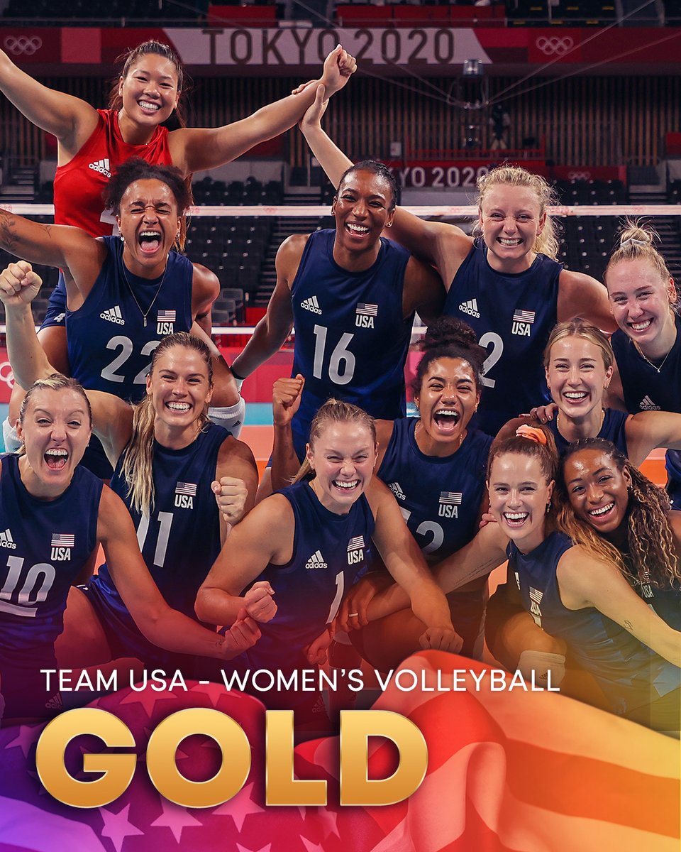 G🥇LDEN

The U.S. women’s indoor volleyball team wins its first-EVER Olympic gold medal! #TokyoOlympics #OlympicHERstory