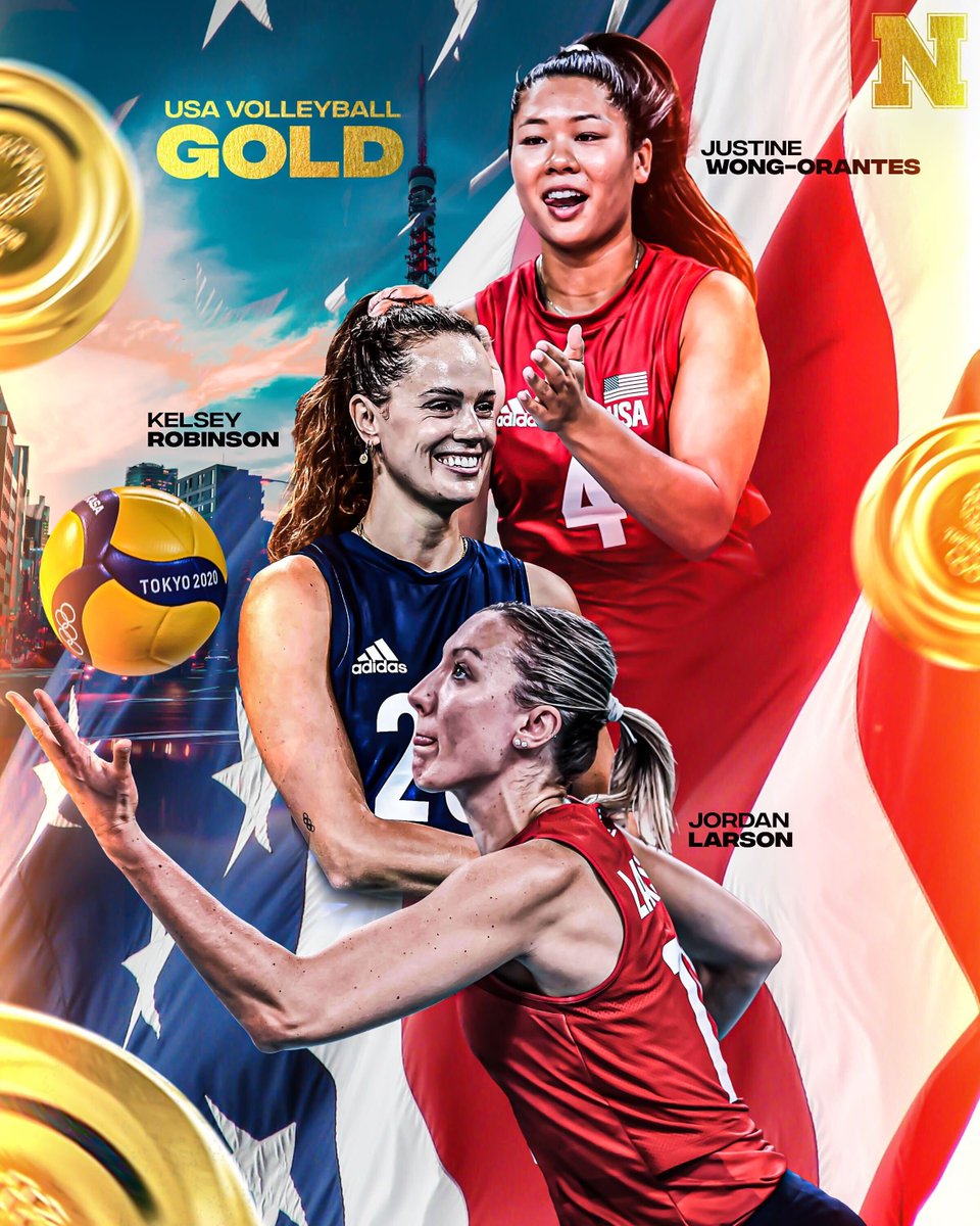 HuskerVB's tweet image. THEY’RE BRINGING HOME THE GOLD 🥇🥇🥇
