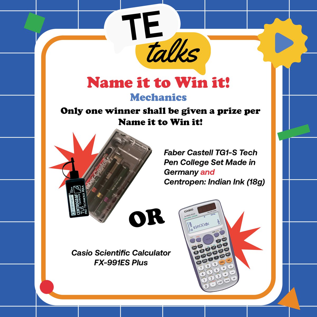 ThomasianEngr's tweet photo. 1 hour to go before #TETalks!
Gusto mo bang manalo ng mga papremyo? Just make sure to follow the mechanics, watch the full video, and get the chance to win exciting prizes from Thomasian Engineer.
FIND it, GUESS it, and NAME it to WIN it! https://t.co/pk0kz0n6Us