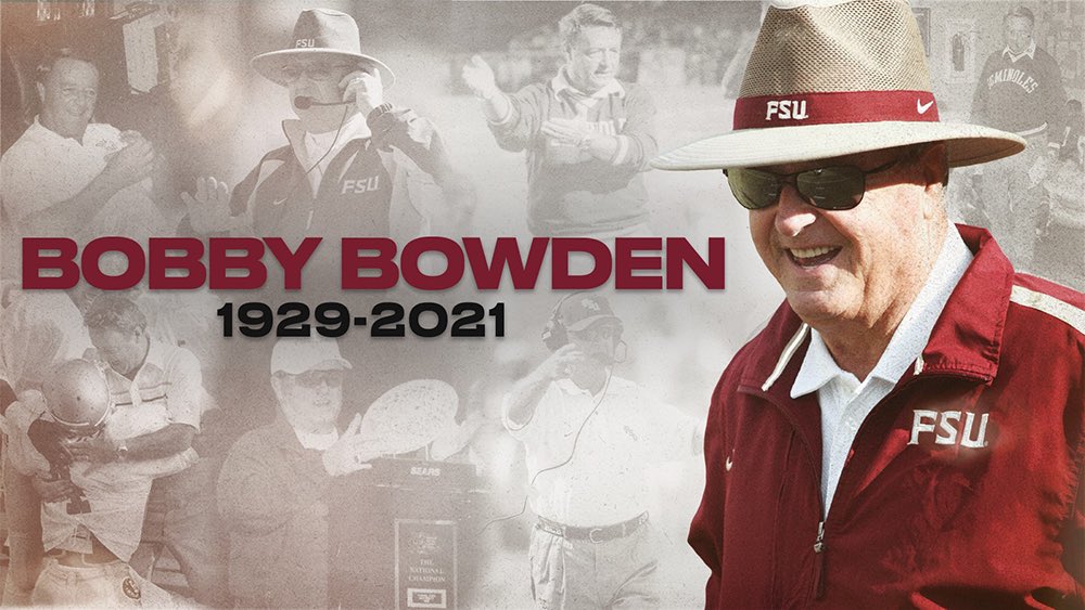 Today we lost a legend but you never lose a legacy. Rest In Peace Coach Bowden