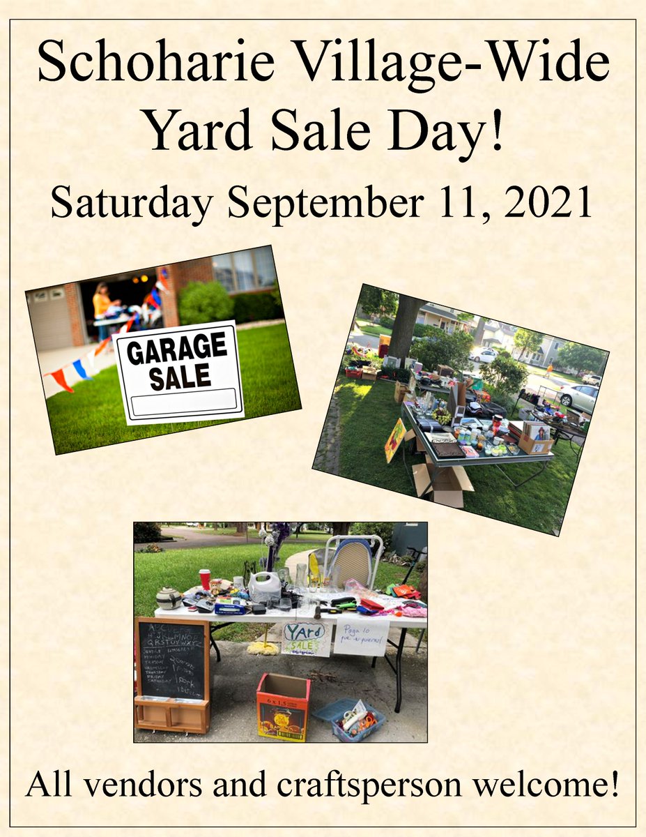 Who's ready for a #YardShow in Schoharie?

Check out our Facebook page for more info
facebook.com/SchoharieFire/

#garagesale