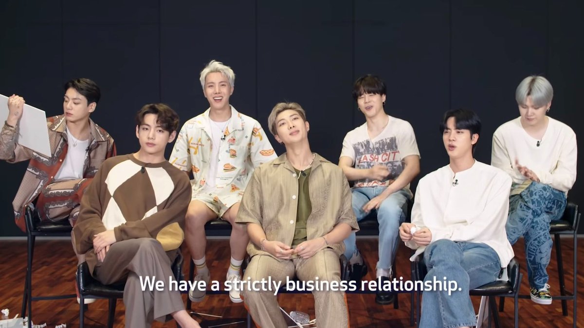 BTS and their "strict business relationship" : A needed thread