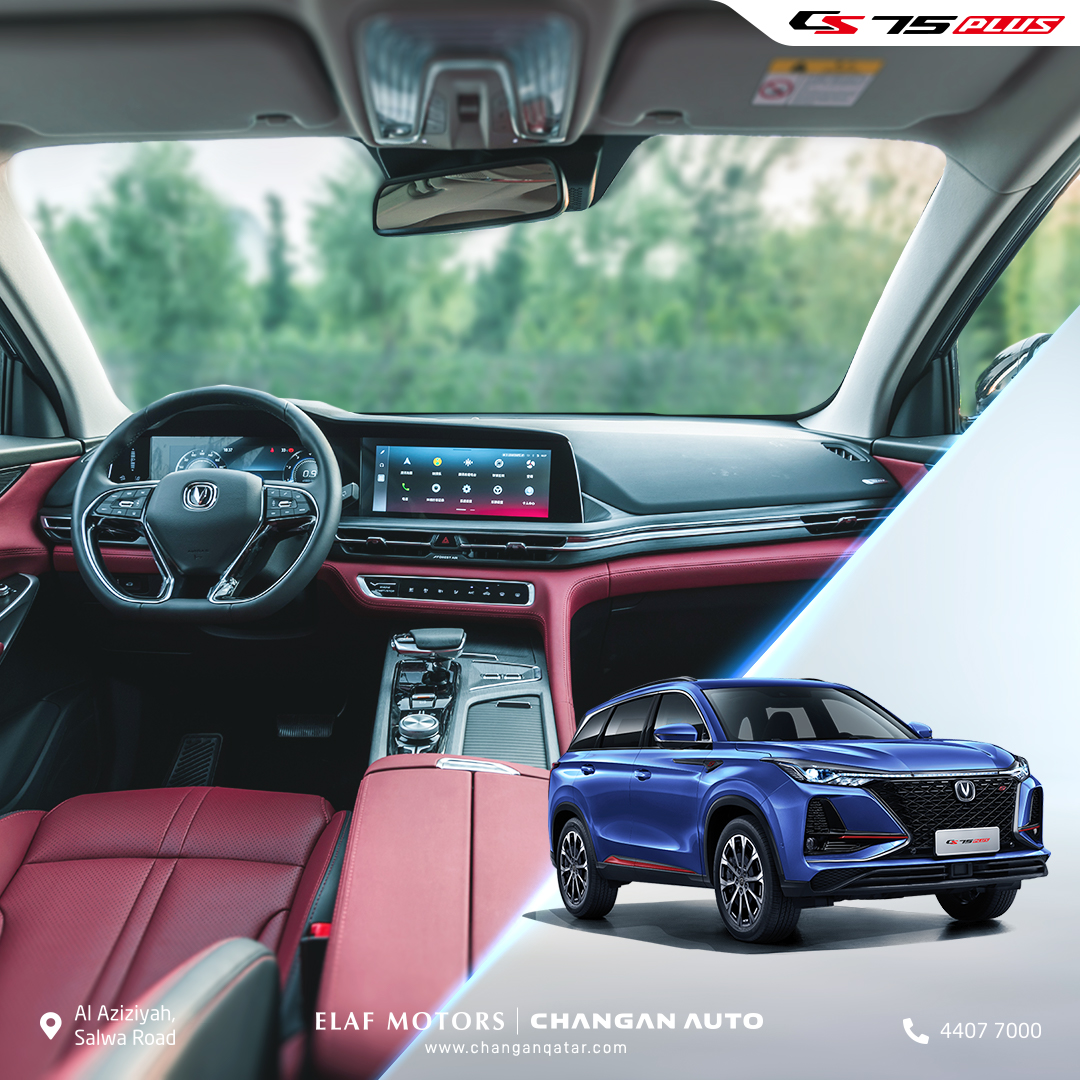 ChanganQatar's tweet photo. A comfortable space filled with heaps of technology and intelligent features to make your everyday life easier and more convenient.
Test drive the #CS75Plus and experience pure driving pleasure!
#changan #qatar #testdrive #suv #space #technology #intelligentfeatures https://t.co/6rshrbdRda