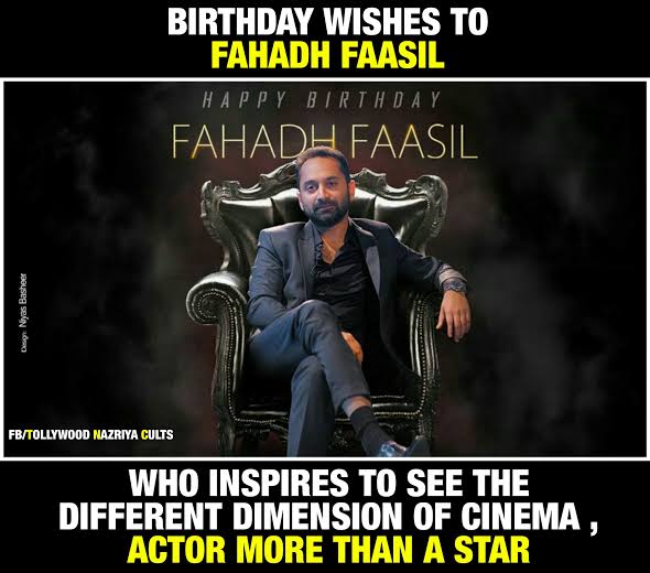 LokendraKonline's tweet photo. #HappyBirthdayFahadhFaasil #HBDFahadhFaasil Happy Birthday One of the #FinestActor #VersatileActor #UniqueStar #ContentKing #BrilliantActor of #Mollywood #FahadhFaasil garu. Many Many Happy Returns of the day dear Anna #HappyBirthdayFaFa https://t.co/mweOuhuqHY