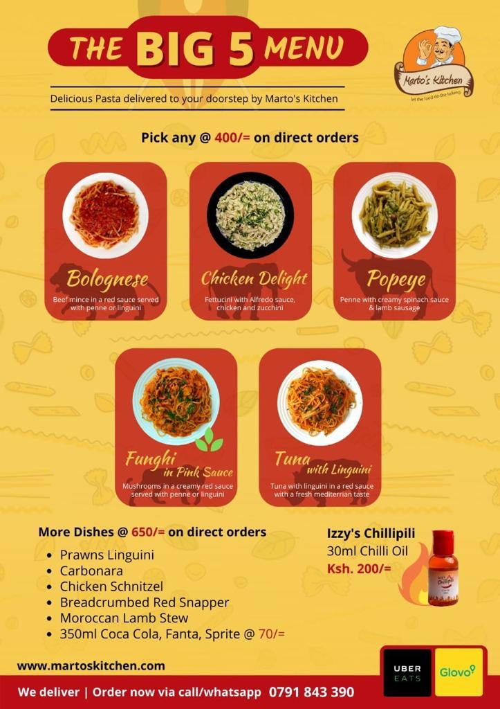 martoskitchen's tweet photo. All the savory flavors packed in your favorite 5 pasta dishes. A good accompaniment for today’s cold weather. Tuck in, order some, a great family meal from the kitchen of the #PastaMaster #MWA_Bellissimo! 😋 https://t.co/e4oDo38pQy