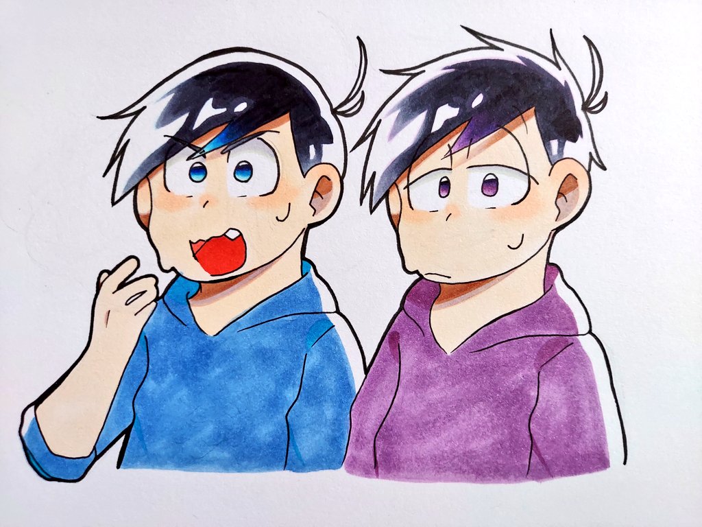 تويتر べる على تويتر ヘッダー用イラスト おそ松さん カラ松 一松 イラスト T Co Aourtklzme