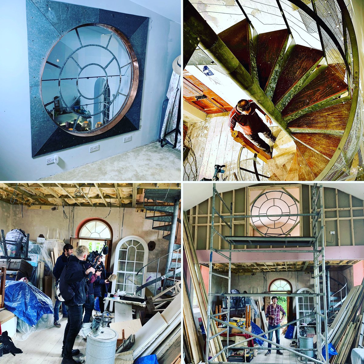 WERE ON THE TELLY!!! Excited to watch tonight on @channel4 ‘s More 4 9pm new series Building Historic Homes with @charlierluxton .Featuring some bespoke glazing projects including a one off circular internal window,bifolds with a gable frame and 6 @roseview_windows arch windows