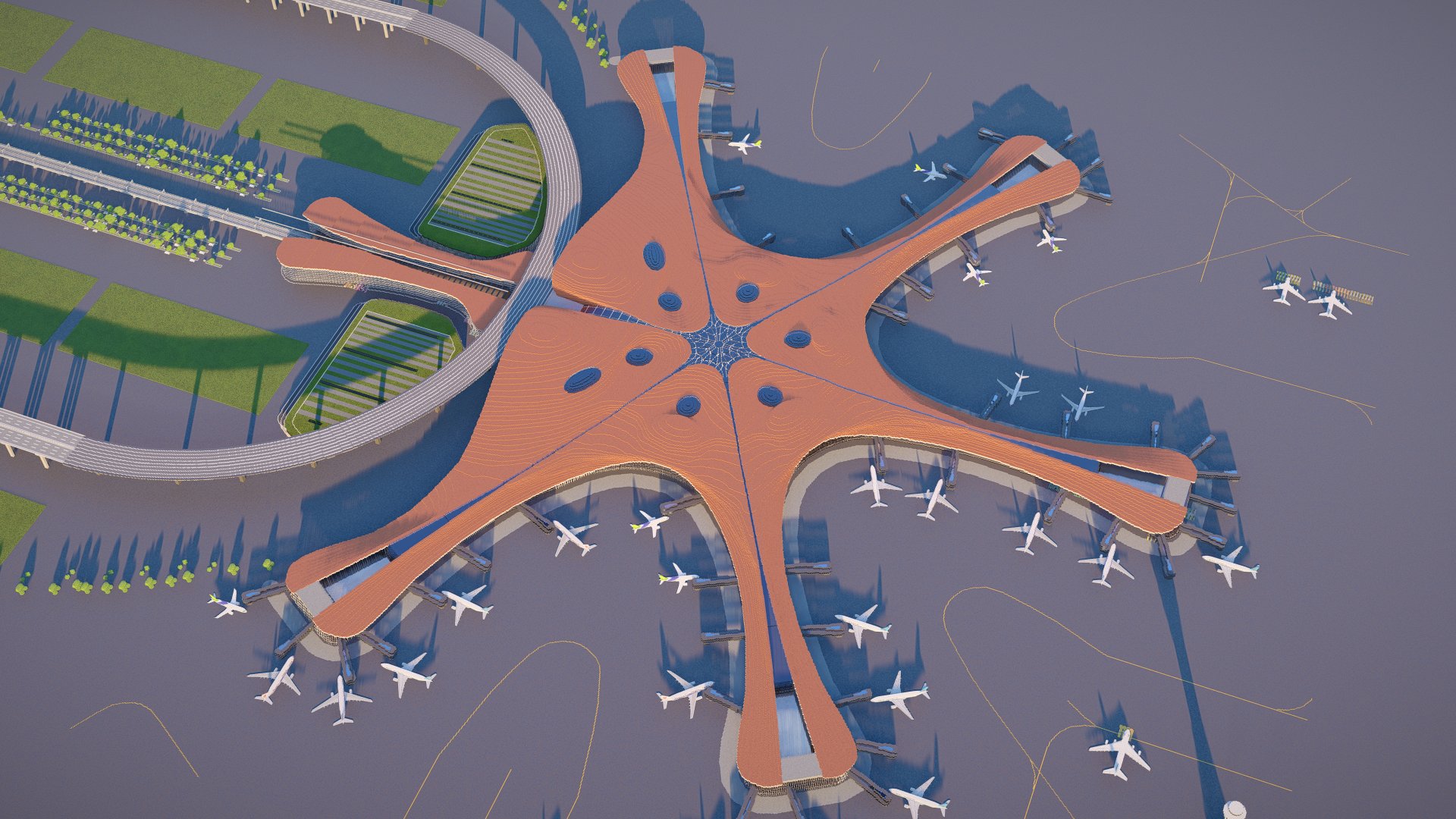 Votmaf Beijing Daxing International Airport 北京大兴国际机场 1 1 Builder Skywalker Gnwork Minecraft Minecraftbuilds Minecraftart T Co Zunn2yc1fg Twitter