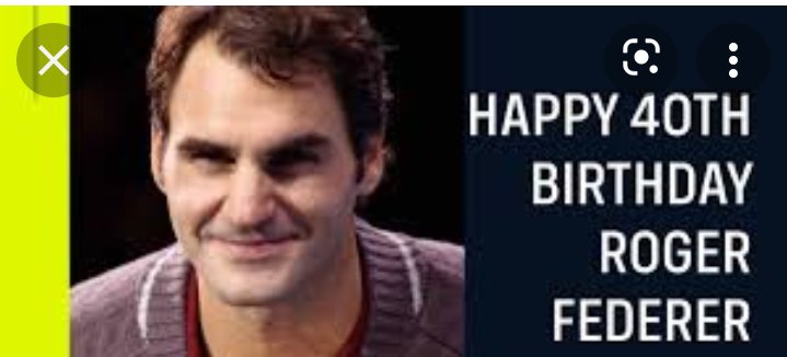 Happy birthday to my Fav Tennis star Roger Federer   