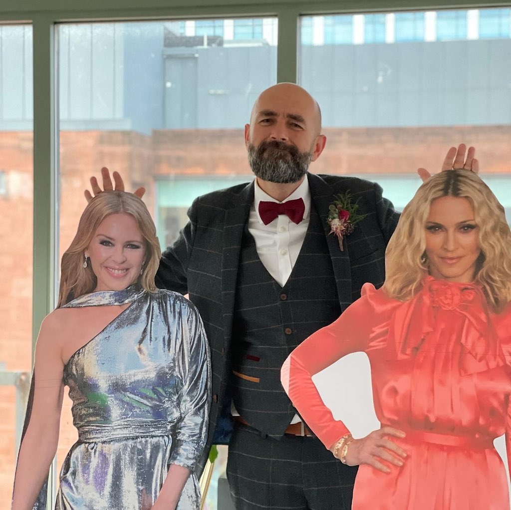 Still flying high from Friday - the best day with the best man! A room full of love, friends, family, fun, glitter, dancing  and thank you so much to <a href="/Madonna/">Madonna</a> and <a href="/kylieminogue/">Kylie Minogue</a> for stopping by - what an amazing surprise! 😍🌈💕