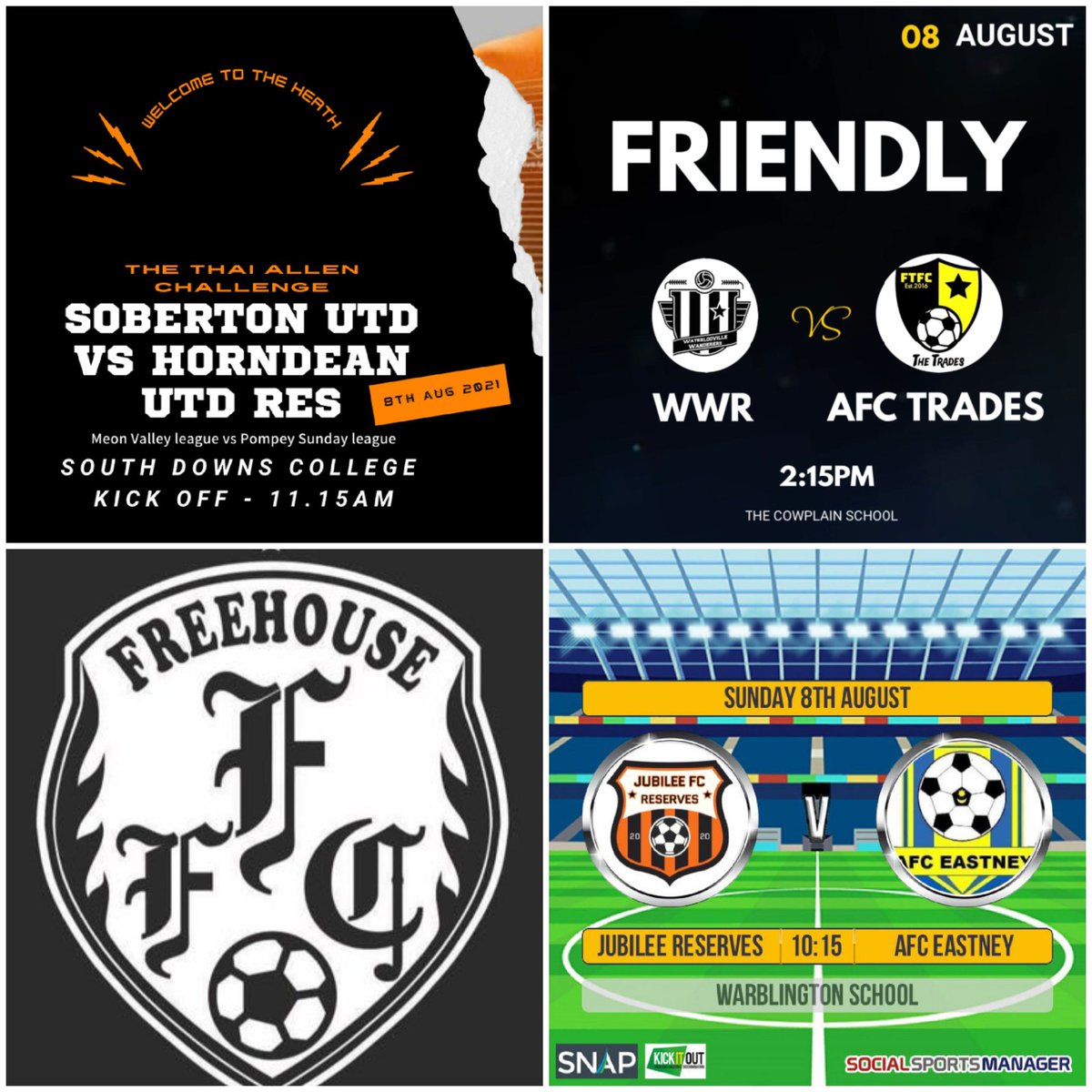 ⚽️ Sunday ⚽️
 #PreSeason 

Games should be found at <a href="/WarblingtonSch/">Warblington School</a>
<a href="/Cowplain_School/">The Cowplain School</a>
<a href="/Be_HSDC/">HSDC</a> <a href="/HavantAcademy/">Havant Academy</a> today .. with our #localteams #enjoy 👍