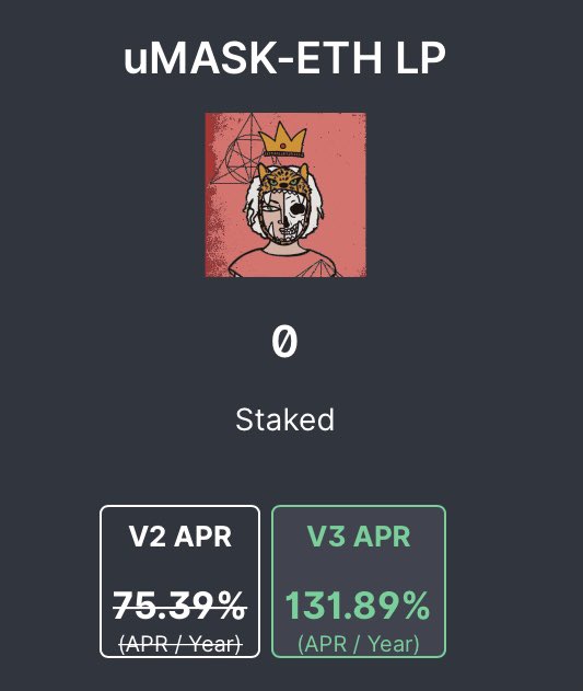 FreyaDAO's tweet image. Some of the @uniclyNFT collections are popping off already. When will the wider @TheHashmasks and $NFT communities find out about $UMASK? 
app.unic.ly/#/utoken-contr…
88 exceptional Hashmasks in this fractionalized collection with the ability to farm $UNIC at 130%+ APR 😍😍😍