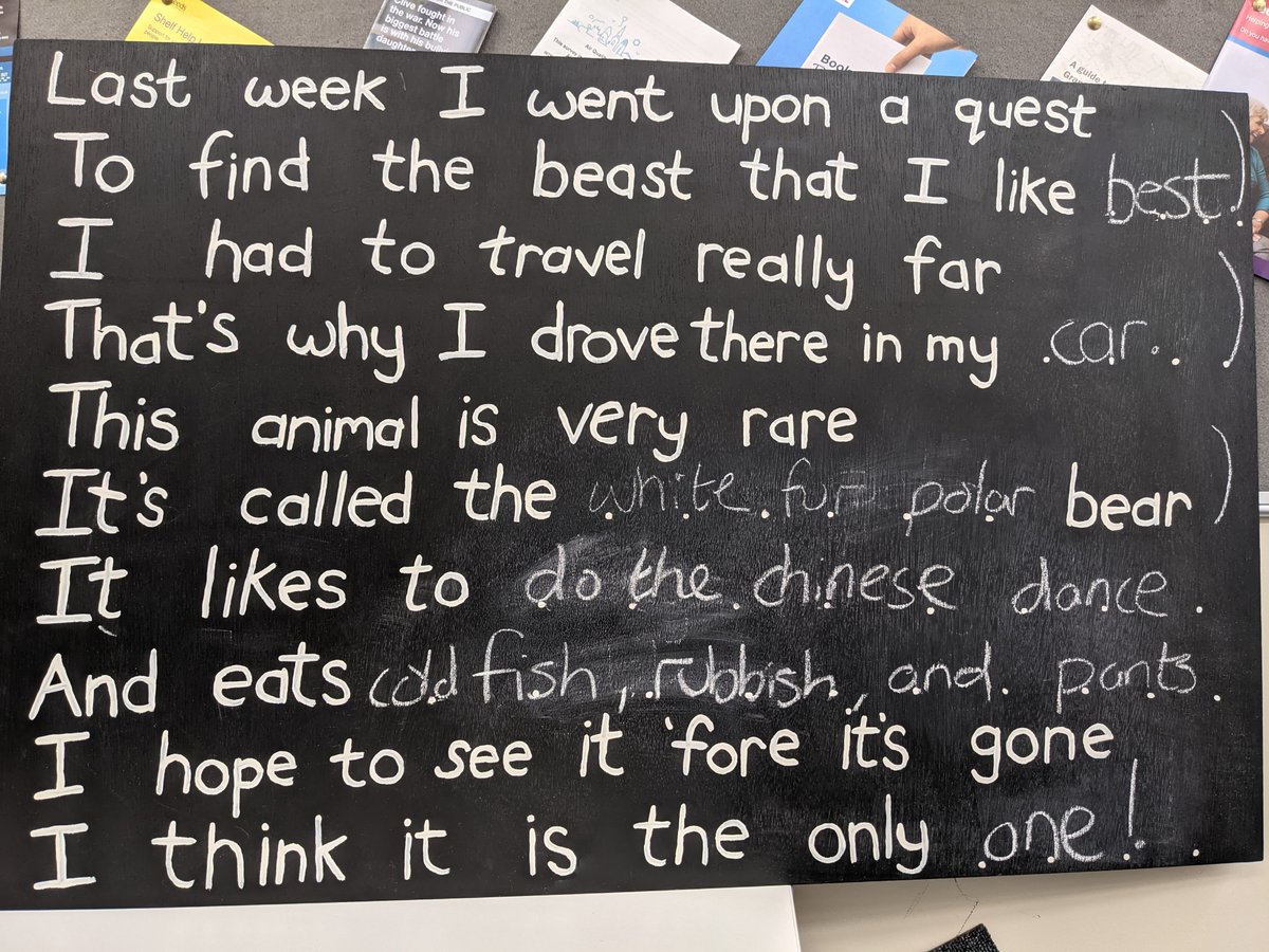 RobinCSimpson's tweet photo. I've had a lovely but busy week storytelling this week. Thanks to #sheffieldlibraries #leedslibraries #blackburnwithdarwenlibraries #manchesterlibraries #oldhamlibraries and https://t.co/gpFstMPyBE
Brilliant poems about a bear created by the children this week. Two examples: https://t.co/YoL6vMUjjz