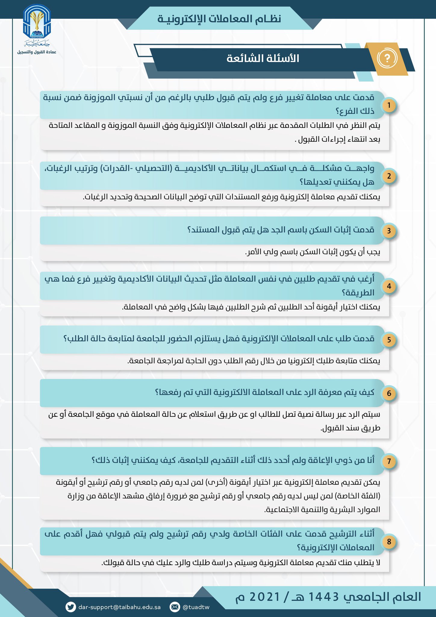 معاملات جامعة طيبة