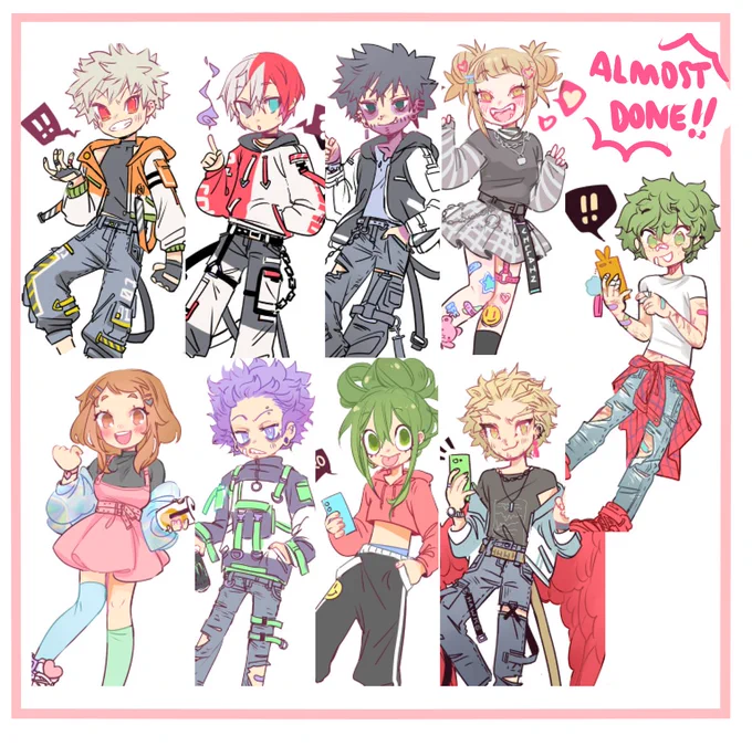 IM ALMOST DONE WITH THE NEW CHARMS....!!!! AHHHHH!!!!!

#wip #bnha 