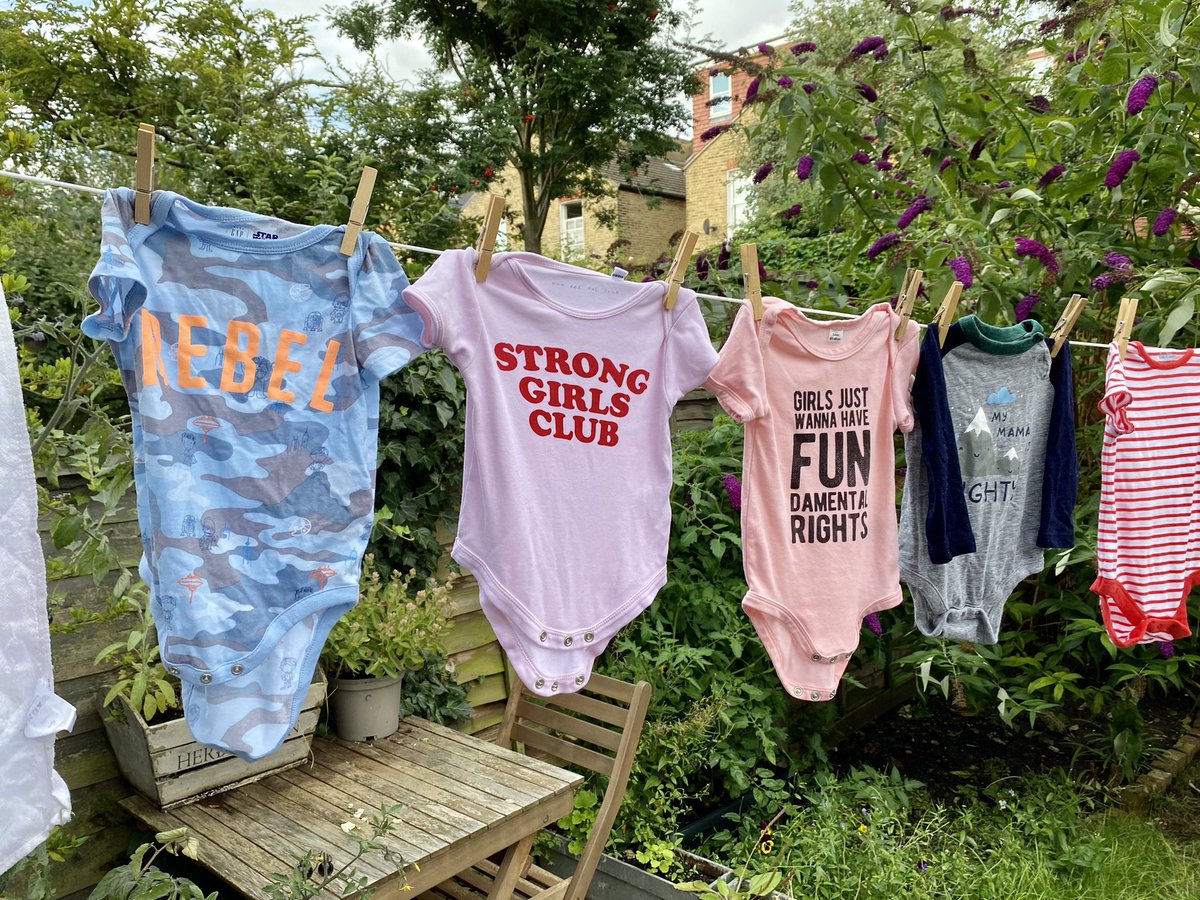 My washing line. Little lady getting in the important messages from a young age 💪@SparkCompany1 #stronggirlsclub