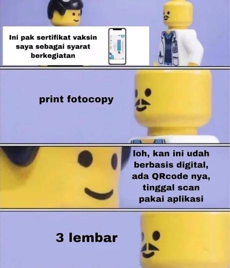 Sertifikat vaksin, jadi berasa pemborosan anggaran kalo dilapangannya begini. Buat apa digital klo masih begini.