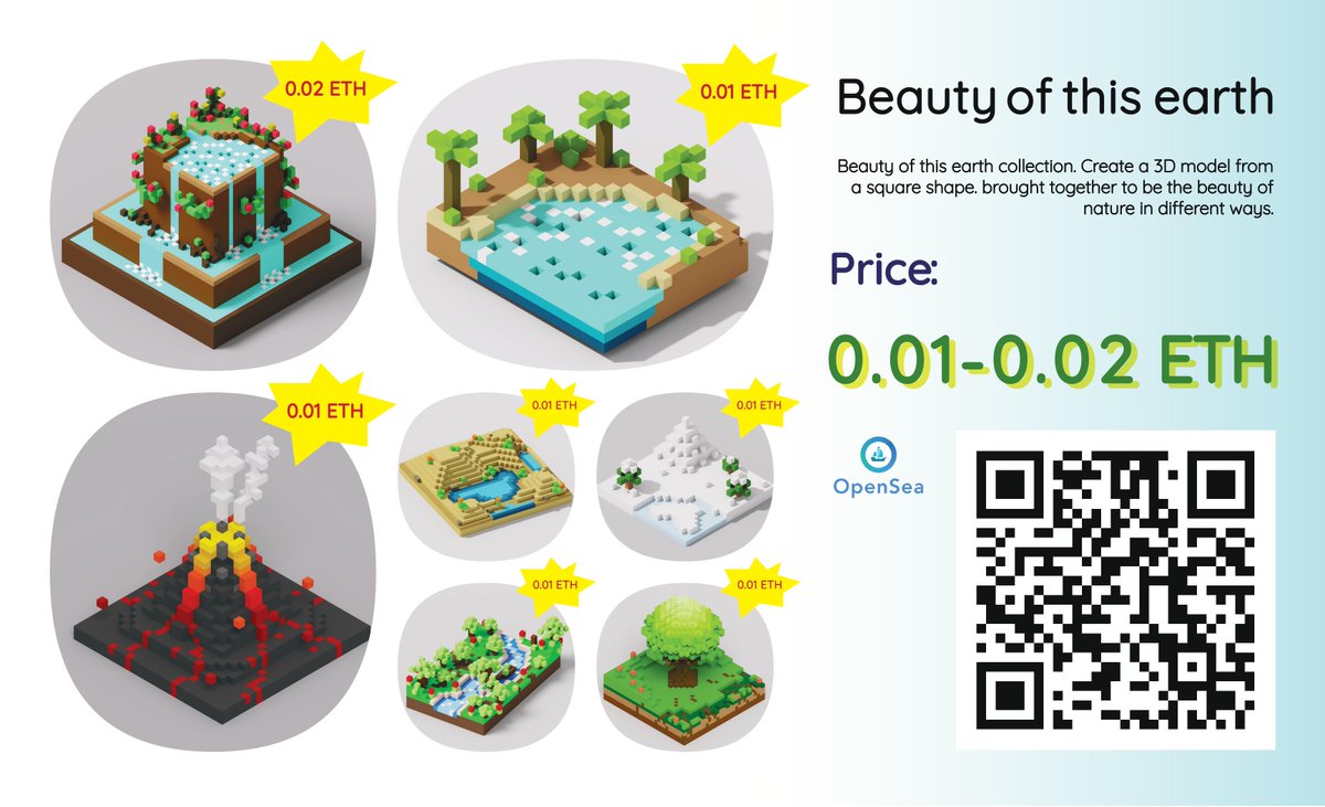 NEW PRICE ‼️📢
<a href="/opensea/">OpenSea</a> <a href="/garyvee/">Gary Vaynerchuk</a> <a href="/NFTupdate/">NFT Update</a> 

"Beauty of this earth" collection

opensea.io/collection/bea…

Price : 0.01-0.02 ETH  

Thx for support ❤️❤️❤️

#NFT #nftart #NFTCommunity  #nftcollector #NFTartists #NFTcollectibles #NFTs #NFTcollection  #ThaiNFT #NFTTHAILAND #NFTdrop