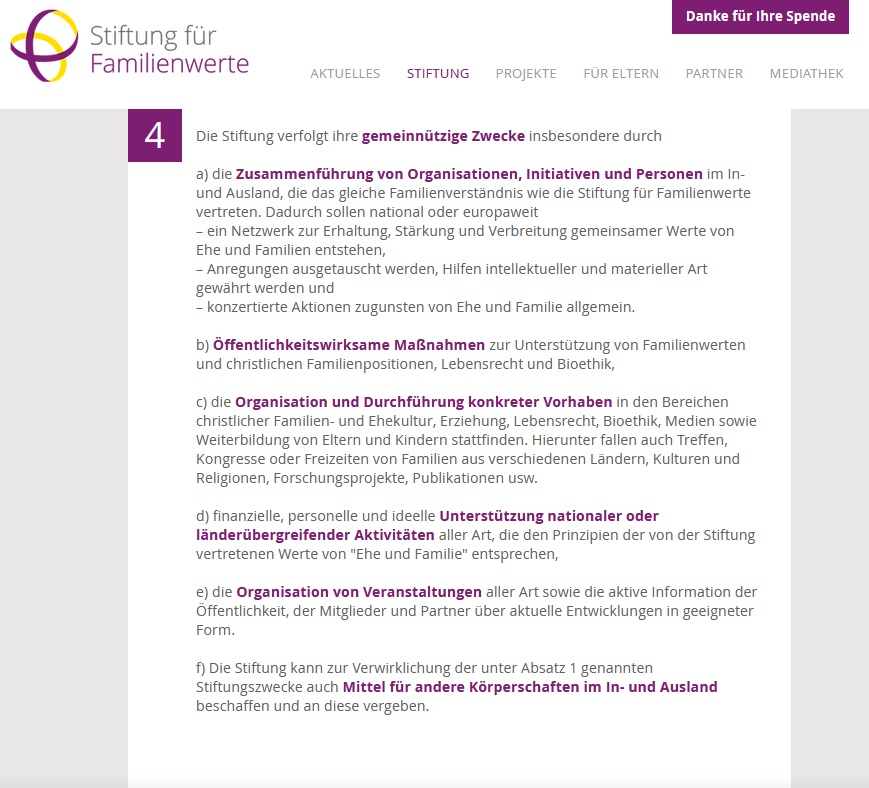 HenningMarianna's tweet photo. 3/x Bis 2020 war #Liminski im Stiftungsrat der "Stiftung Familienwerte". Er war dort stellv. Vorstand. Im Stiftungsvorstand sitzt Hedwig von #Beverfoerde.
Die Stiftung verfolgt offiziell "christliche Familienwerte". Homoehe, andere Familienmodelle usw. sind da nicht vorgesehen. https://t.co/DuHJHGyyTL