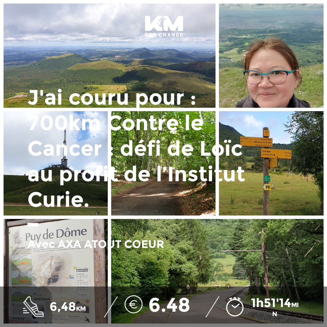 Ascension du Puy de Dôme... en marchant 🚶🏻‍♀️🥵🥴. Et encore 6,48km de plus pour le défi de <a href="/AtoutLoic/">LOIC PARCOURS ATOUT COEUR</a> au profit de <a href="/institut_curie/">Institut Curie</a> avec #AXAAtoutcoeur #AXAOuest #AXASO
<a href="/GeryM/">Gery Meinzel</a> <a href="/fbarbier44/">François</a> <a href="/jc2d37/">J-C Demanesse</a> <a href="/Ktytreuiller/">Kty treuiller</a> @ludivine_blais <a href="/APeslier/">Audrey Pelé Peslier</a> <a href="/FrabouletL/">Laura Fraboulet</a> @MalikaBK7