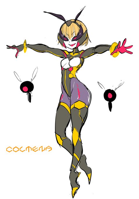 秘密警察的な役割の仕事人トリオの最後の一人 接触レベル「聞(hear no evil)」の要警戒対象を早期発見する役割を担う ウィッチネームの綴りはcolmena バトルドレス頭部はレーダーの塊になっている 