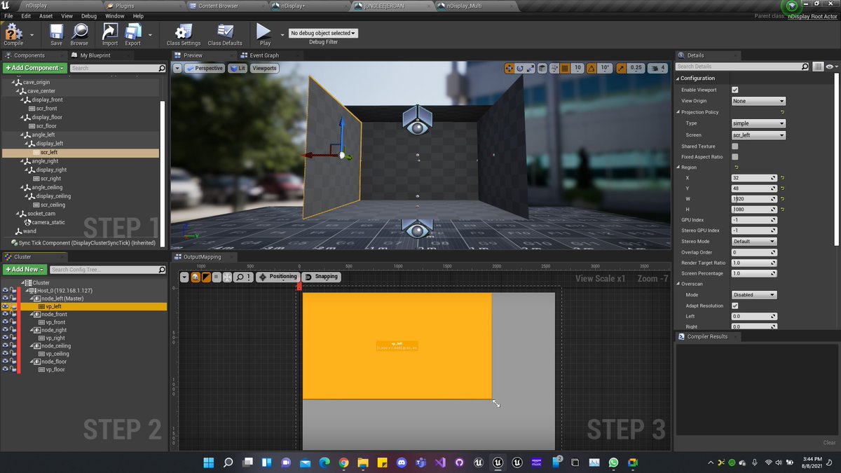 itsakashroy's tweet photo. Really enjoying the new nDisplay tool in UE 4.27(preview4)
now I can see the final visualization(output) of the nDisplay configuration inside the UE4 Editor 😍🥰 🔥
#UE4 #nDisplay #vp #virtualproduction #indie #indiedeveloper #indiedev #production #indieproduction https://t.co/oyctDufSsj