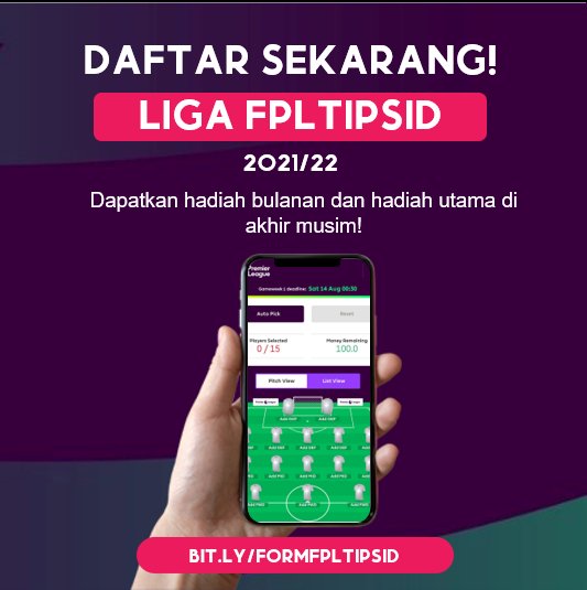 FPLTipsID's tweet image. Pengumuman! Kami akan beralih dan fokus ke Instagram. Please follow our Instagram account: @FPLTipsID. Oia, kita juga ada Liga FPL Tips ID. Silahkan bergabung ya! *Syarat dan ketentuan berlaku* 🙏🙏🙏