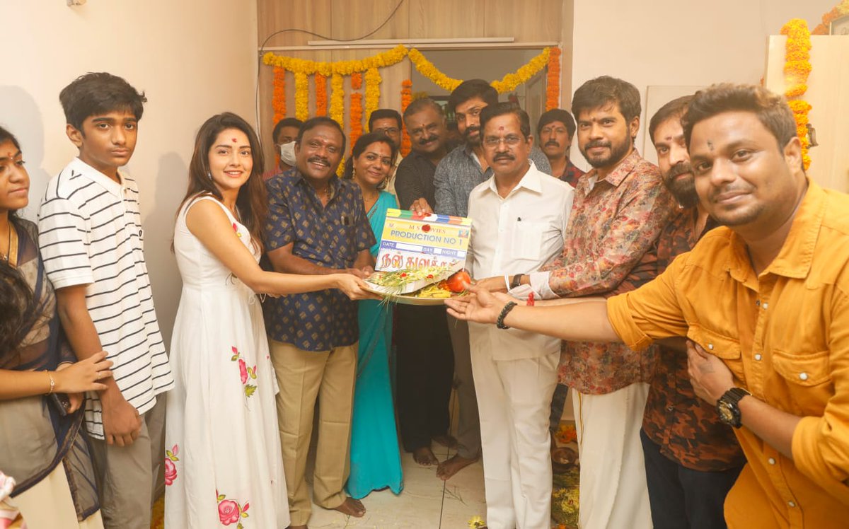 KMurugan 's #MSMovies ProductionNo1 starring <a href="/PDdancing/">Prabhudheva</a> <a href="/Mahima_Nambiar/">Mahima Nambiar</a>,

<a href="/pavijaypoet/">PA.VIJAY</a> directorial started with Pooja.

#MuruganSundari 
<a href="/dopdeepakpadhy/">deepak kumar padhy</a> 
<a href="/Ganesan_S_/">Ganesan S</a>
@sanlokesh
#SaravanaAbiram
<a href="/KalaiActor/">Kalaiyarasan</a> 
<a href="/ActorArjai/">ARJAI</a> 
<a href="/Saravanaspb/">Saravanaravikumar</a> 
<a href="/onlynikil/">Nikil Murukan</a> #NM